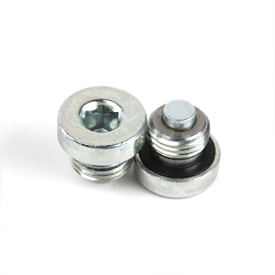 碳鋼環(huán)保藍白鋅封閉(24/72h)定制內六角帶磁性堵頭定制D5859